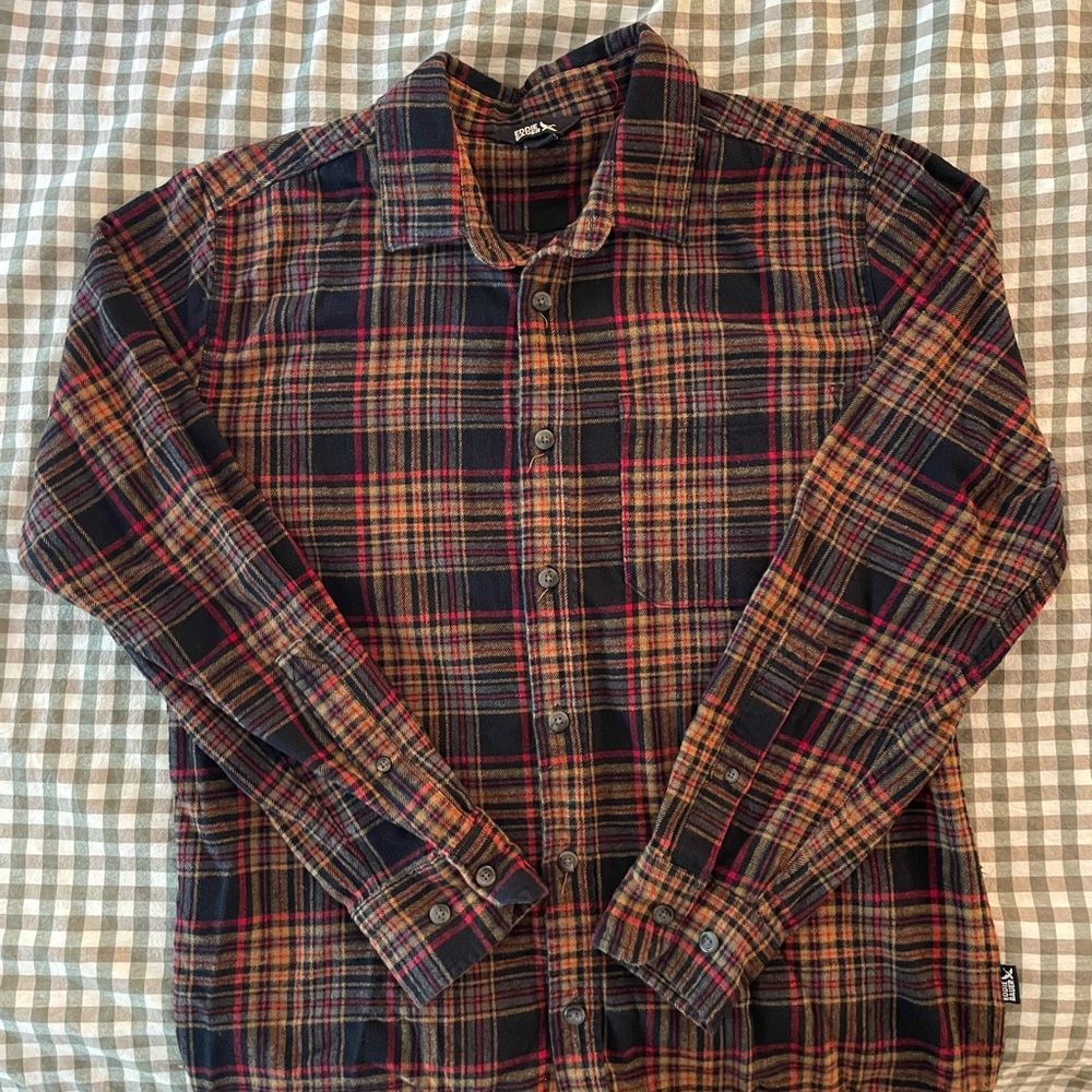Eddie Bauer Plaid Flannel Shirt in Black, Red, Tan